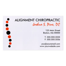 Carte de visite moderne de chiropractie de points