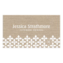 Carte de visite moderne de fleur blanche