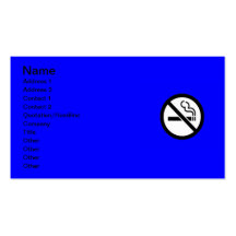 Carte de visite non-fumeurs