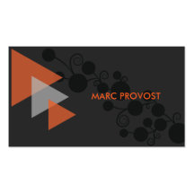 Carte de visite Orange et Grise