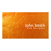 Carte de visite orange frais de conception web de 