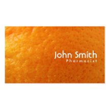 Carte de visite orange frais de pharmacien de text
