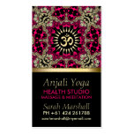 Carte de visite oriental d'âge de yoga d'Anjali no