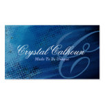 Carte de visite personnalisable grunge bleu peint