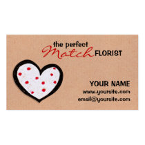 Carte de visite pointillé de fleuriste de papier d cartes de visite