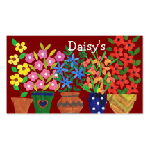 Carte de visite pour le fleuriste - flower power