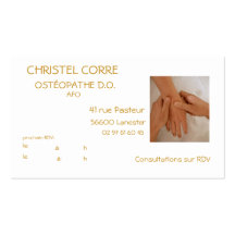 carte de visite pour ostéopathe