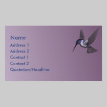 Carte de visite pourpre de coutume de colibri de K cartes de visite