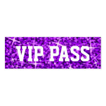 Carte de visite pourpre de "PASSAGE de VIP" de tap