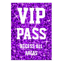 Carte de visite pourpre de "PASSAGE de VIP" de tap