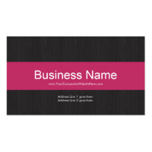 Carte de visite professionnel foncé et rose