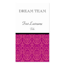 Carte de visite rose de damassé