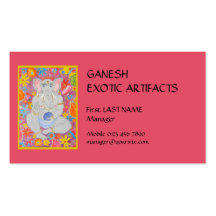 Carte de visite rose de Ganesh
