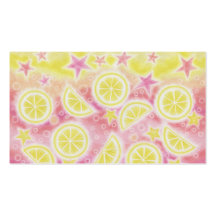 Carte de visite rose de limonade horizontal