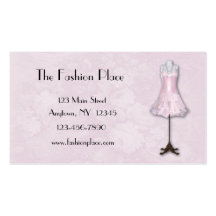 Carte de visite rose de mode