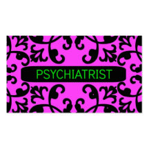 Carte de visite rose de psychiatre