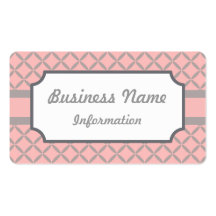 Carte de visite rose et gris moderne