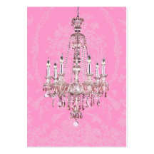 Carte de visite rose et miroitant de lustre