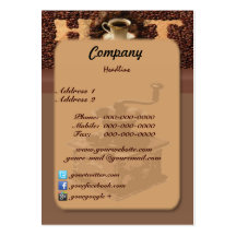Carte de visite rôti de café