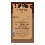 Carte de visite rôti de café