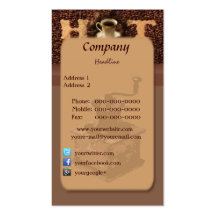 Carte de visite rôti de café