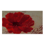 Carte de visite rouge de ~ de Plantes
