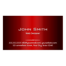Carte de visite rouge professionnel de conception 
