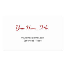 Carte de visite rouge simple