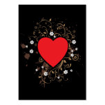 Carte de visite sale de coeur de roche et de petit