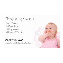 Carte de visite se reposant de services de bébé