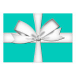 Carte de visite turquoise de chèque-cadeau