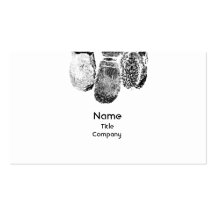 Carte de visite unique avec des empreintes digital