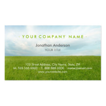 Carte de visite vert de champ