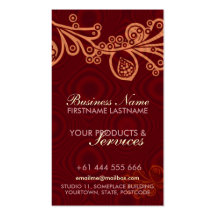 Carte de visite vertical floral super