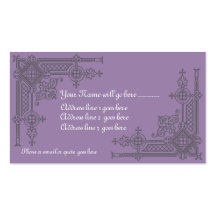 Carte de visite victorien de Fretwork