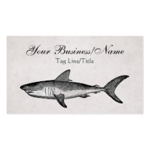 Carte de visite vintage de requin