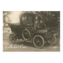 Carte de visite vintage de taxi