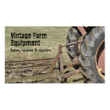 Carte de visite vintage de tracteur