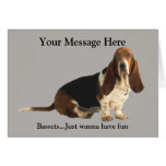 Carte de voeux affectueuse d'amusement de Basset H