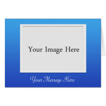 Carte de voeux bleue de cadre de tableau de photo 
