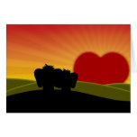 Carte de voeux chanceuse mignonne de Saint-Valenti cartes