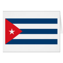 Carte de voeux cubaine de drapeau