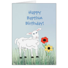 Carte de voeux d'anniversaire de baptême