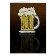 Carte de voeux d'art de bière