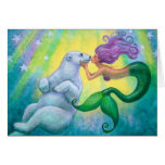 Carte de voeux d'art d'imaginaire de baiser d'ours