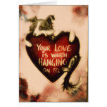 Carte de voeux de border collie Valentine