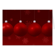 Carte de voeux de boules de Noël
