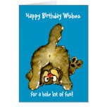 Carte de voeux de chat de joyeux anniversaire