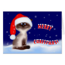 Carte de voeux de chat de Kitty de Noël
