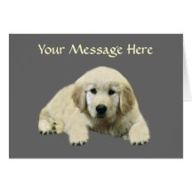 Carte de voeux de chiot de golden retriever